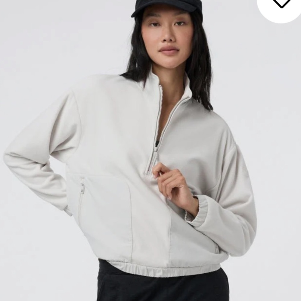 Vuori white Half-Zip Pullover Jacket